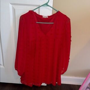 JODIFL Vibrant Red Blouse